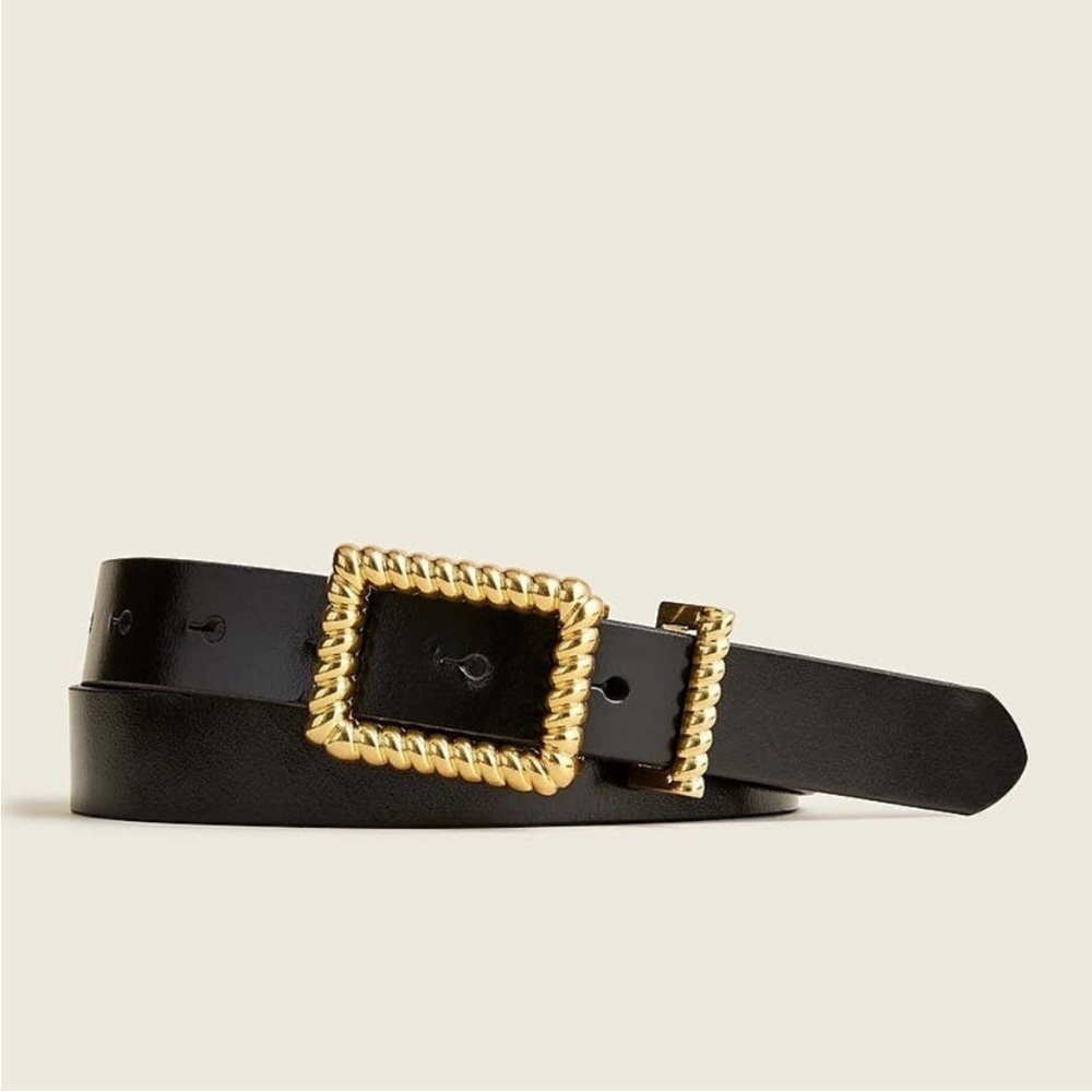 NWOT J.Crew Italian leather with gold twist buckle